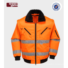 Uniformes de alta calidad del trabajo de la chaqueta impermeable al por mayor de Hi Vis con la cinta reflexiva